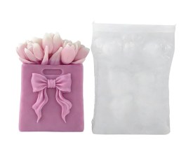 Molde silicona bolsa llena de tulipanes